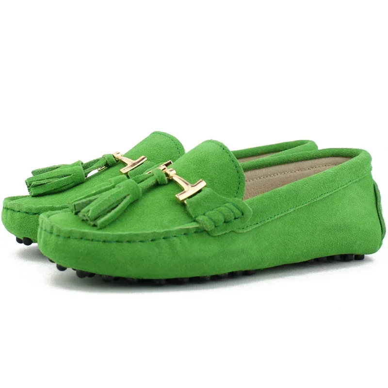 2026 100% Genuine leather Women flats New Brand Handmade Women Casual leather shoes Leather Moccasin Fashion Lady Driving Shoes