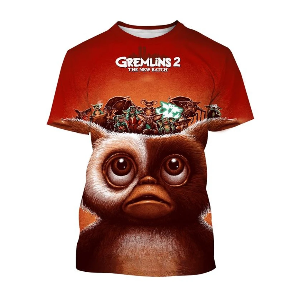 Fashion hot sell new Christmas horror movie Gremlins 3D printed T-shirt puppet monster printed T-shirt men and women Kids Tops