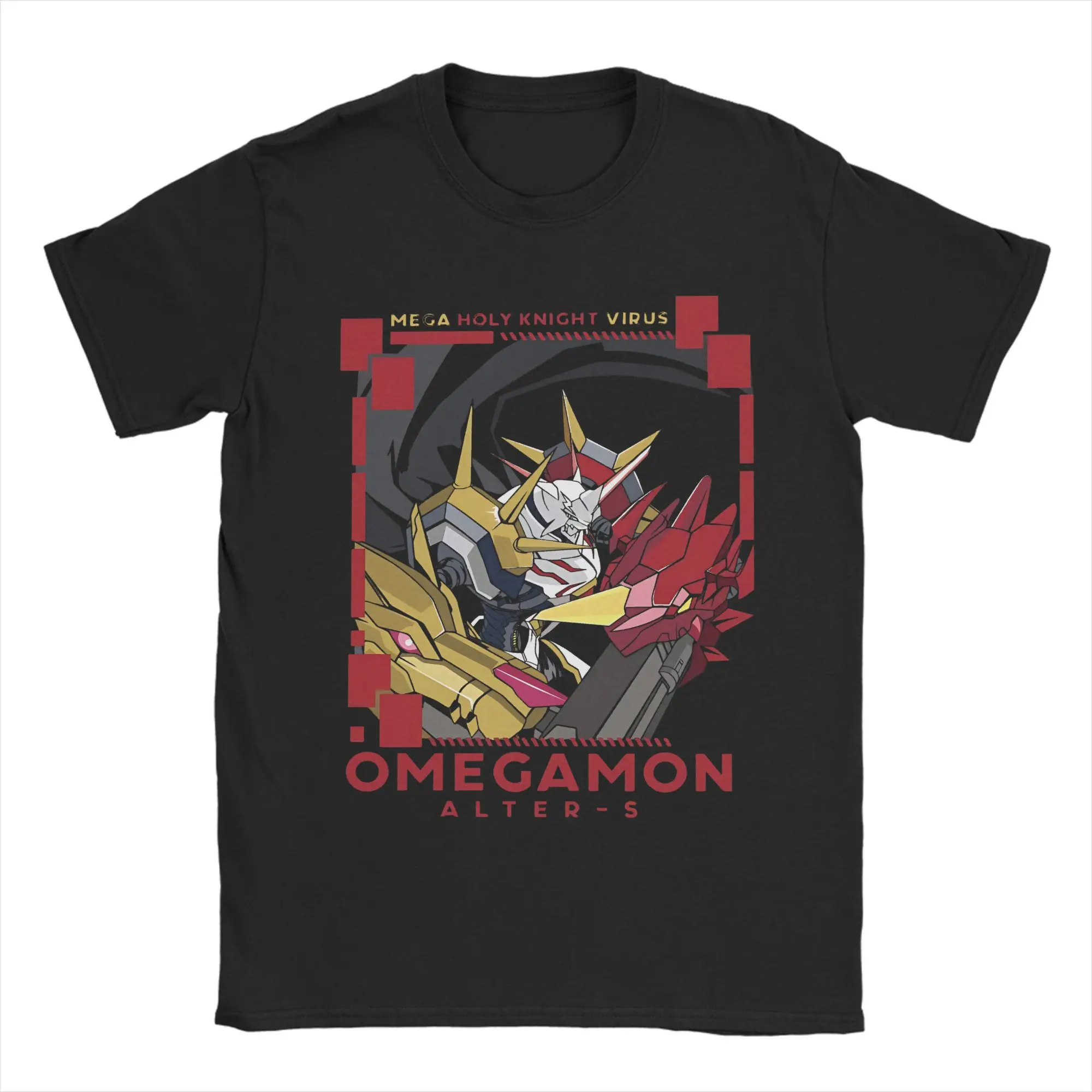 Футболки digimon omnimon alter для мужчин и женщин, винтажные футболки из 100% хлопка, футболка с круглым вырезом и короткими рукавами, идея подарка, топы