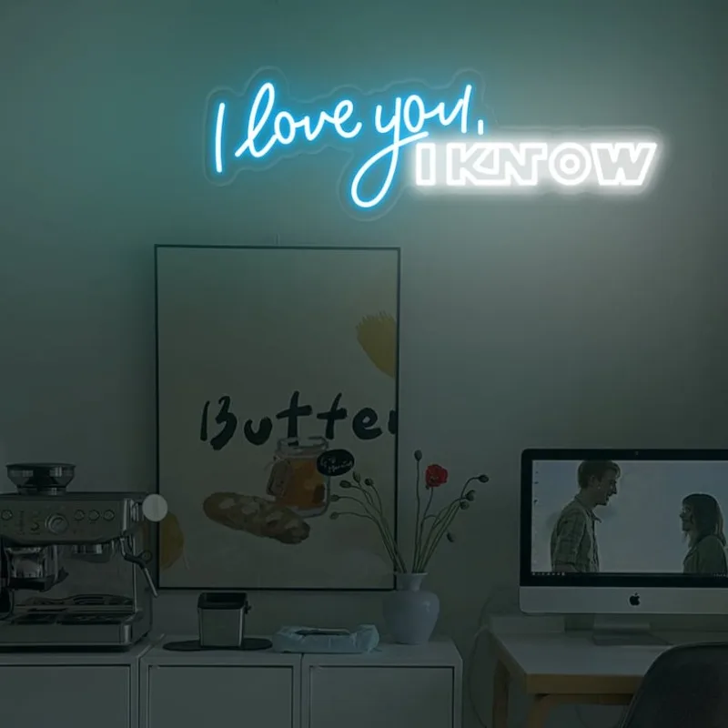 I Love You I Know Neon Signs,Party Background Decor, Custom Led Neon Light,Couples Gift,Wedding Backdrop Sign,Home Wall Decor