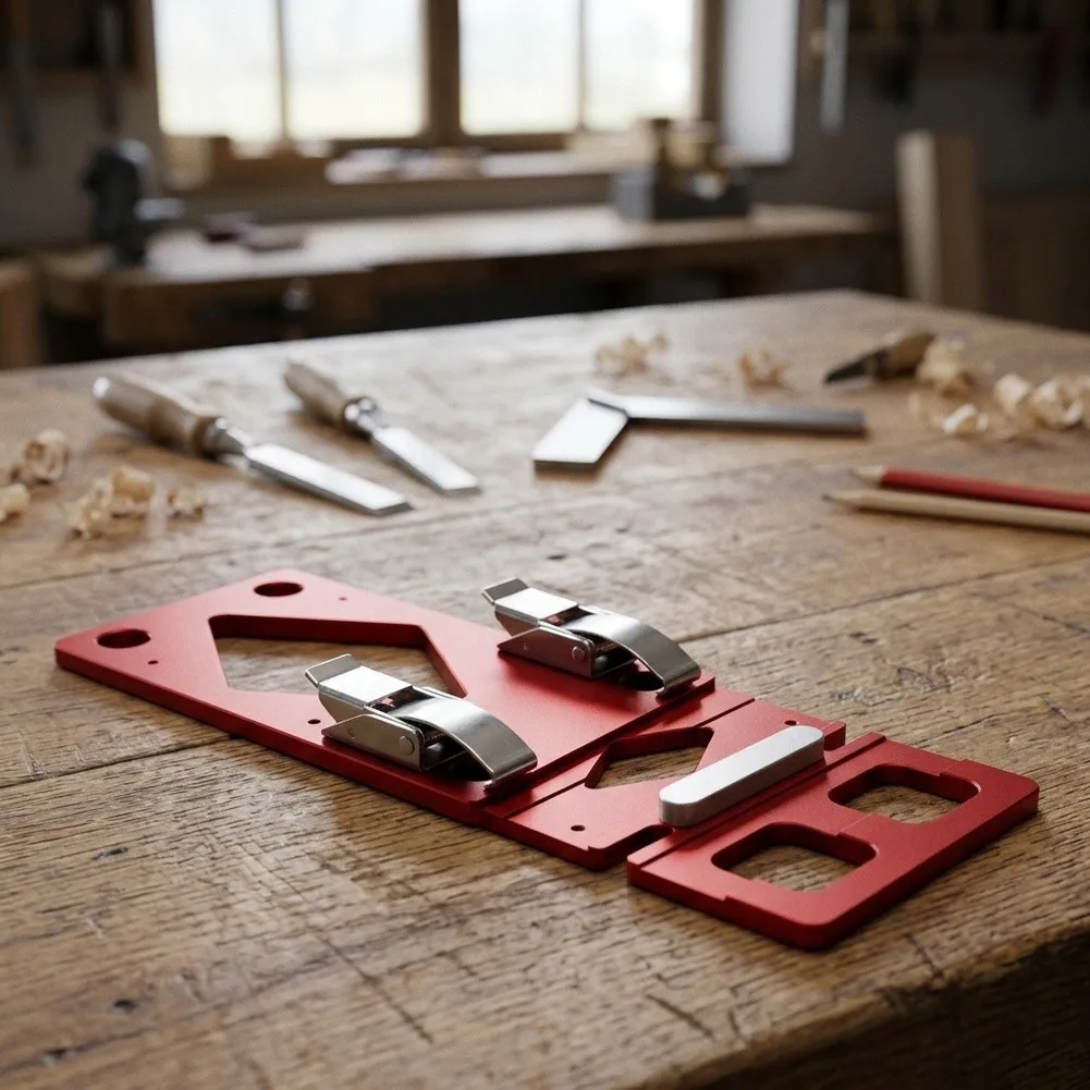 Aluminum Alloy Right-Angle Clamp with CNC-Machined Stops and Dual Clamping Points for Balanced Force Distribution