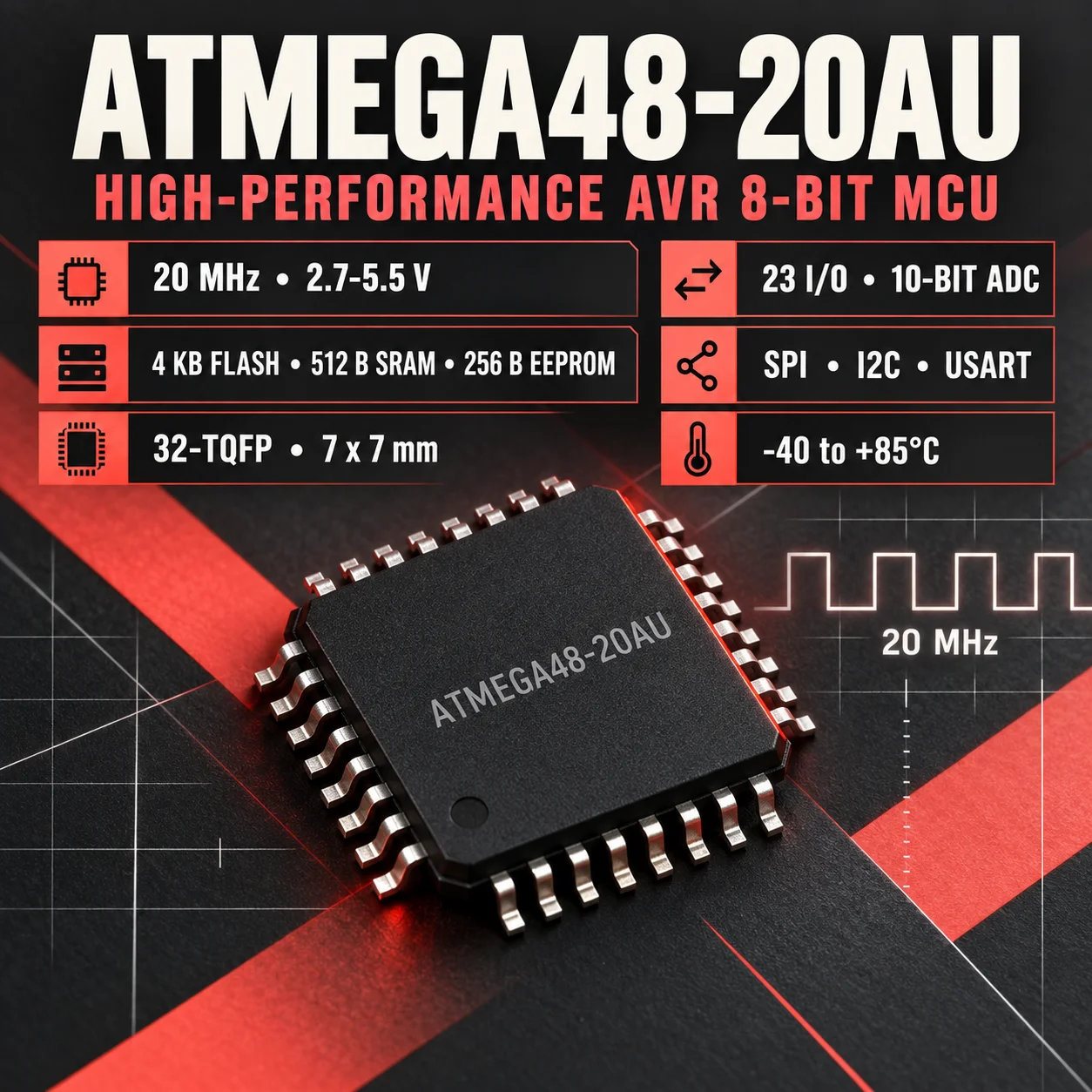 Brand New Original Factory Direct Sale ATMEGA48-20AU Electronic Component