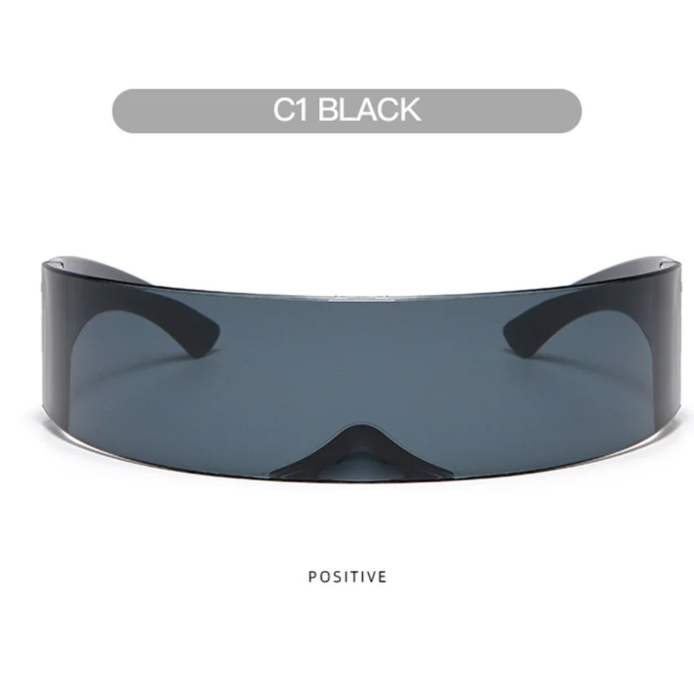 نظارات شمسية جديدة من Cyberpunk مستقبلية أحادية الجسم، نظارات شمسية لمشاهير الإنترنت، نظارات شمسية شخصية #2