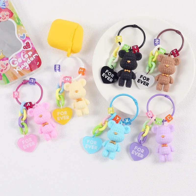 

Creative Women Mobile Phone Chains Cute Small Bear Pendant Key Chains For Cellphone Girls Unique Cellphone Accessories Wholesale