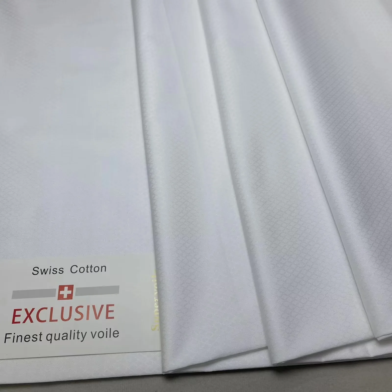 5 Yards Pure White African Soft Atiku Fabric For Men Suit Making Swiss Material 100% Cotton For Clothes Sewing Wedding Materials