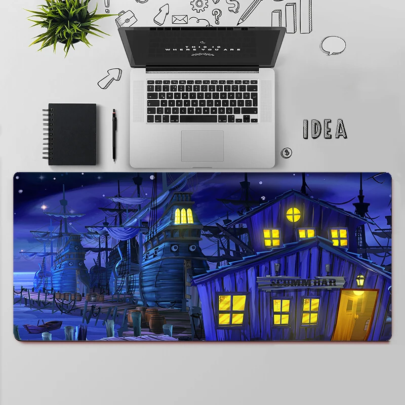 Return to Monkey Island Gaming Mouse Pad Large Mouse Pad PC Gamer Computer Mouse Mat Big Mousepad Keyboard Desk Mat Mause Pad