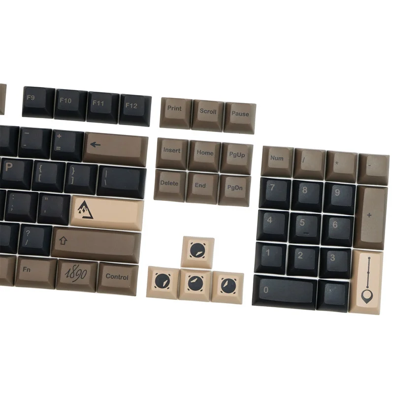 Imagem -03 - Gmk Boulder Keycaps Kca Perfil Pbt Material Tintura Sublimação Keycap 140 Chaves para Gh60 Gk61 Gk64 Teclado Mecânico