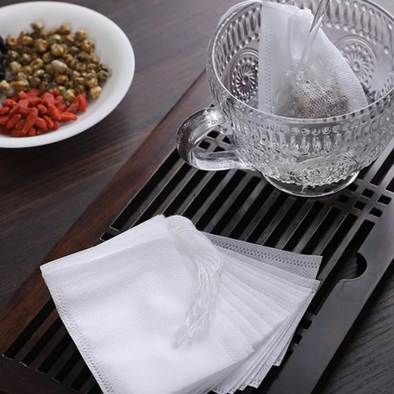 Lightweight Permeable Tea Bags Non Woven Spice Pouches Eco Friendly Herbal Sacks High Temperature Boil Resistant Filter Bags