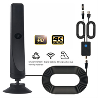 TV Digital Antenna with Signal Booster HD Antenna Support 4K 1080P Suction Cup TV Antenna 25DBI Plug Play for Smart Digital TV