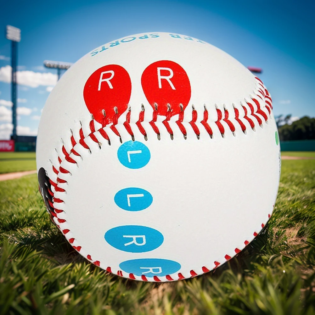 9 Inch Competition Training Baseball with Finger Placement Markers Outdoor Practice Baseball PVC Training Aid for Pitching