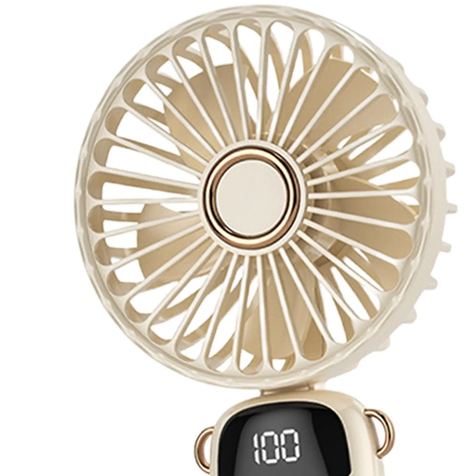 Mini Portable Fan Personal Small Desk Fan 5 Speeds with Base USB Rechargeable Handheld Fan for Outdoor Girl Travel Beach