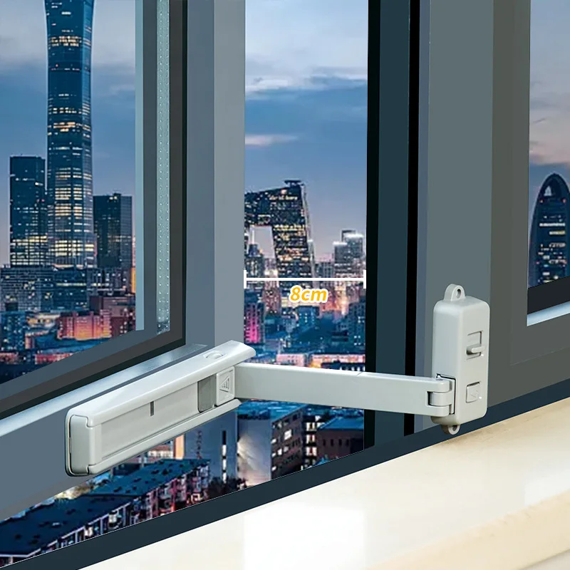 Baby Windows Limit Holder Child Safety Locks Adjustable Kids Security Protection Anti-Falling Pet Cat Windows Lock No Drilling