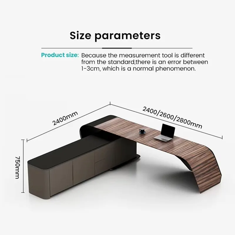 Wooden Office Furniture Desk Modern boss Table Luxury Executive Ceo Office Desk for Sale
