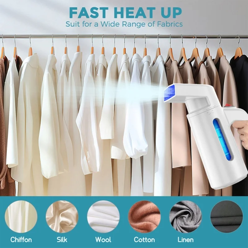 Fabric Wrinkle Remover Handheld Steam Iron 700W Portable 150ml Water Tank Fast Heat For Garment