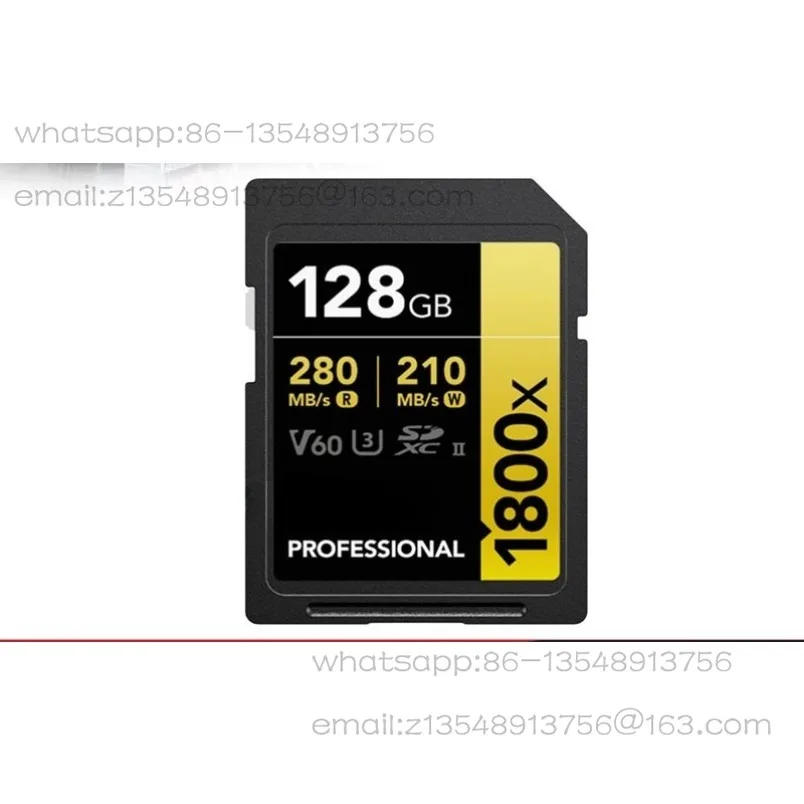 128GB 1800X V60 high-speed SD storage card U3 4K DSLR camera memory card read speed 280MB/s