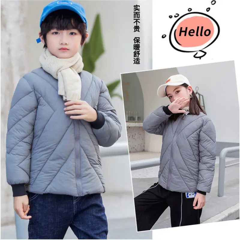 

new 2023 children down cotton-padded clothes cotton bladder baby boy girl students outside wear cotton-padded jacket to keep