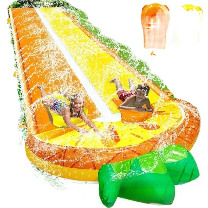

Inflatable PVC Pineapple Waterslide Summer Outdoor Water Toy Water Mat Spray Water Slide Pair Skating Waterslide