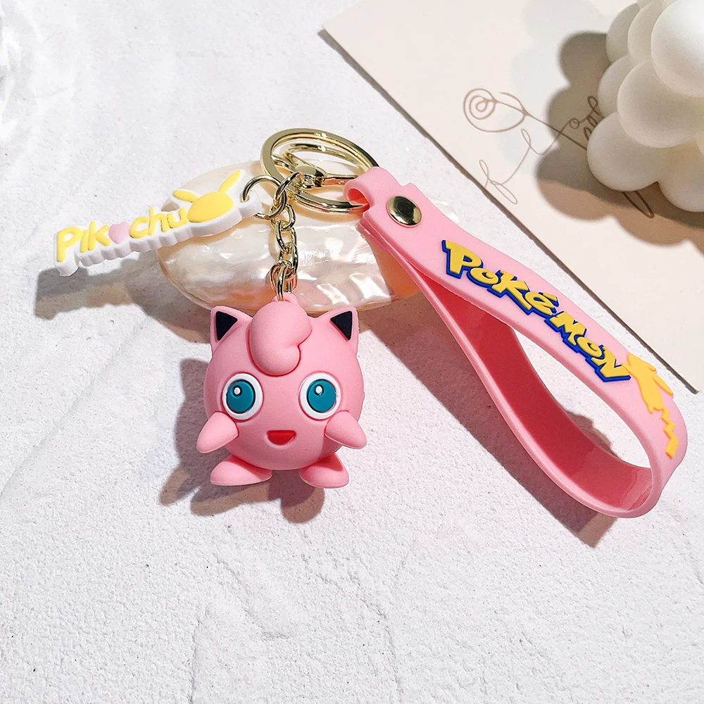 Niedlicher Pokemon Pikachu Schlüsselanhänger, weicher Puppenanhänger, Schulranzen-Taschenanhänger, Schlüsselring, Souvenir, Dekoration, Geschenk für Pokemon-Fans