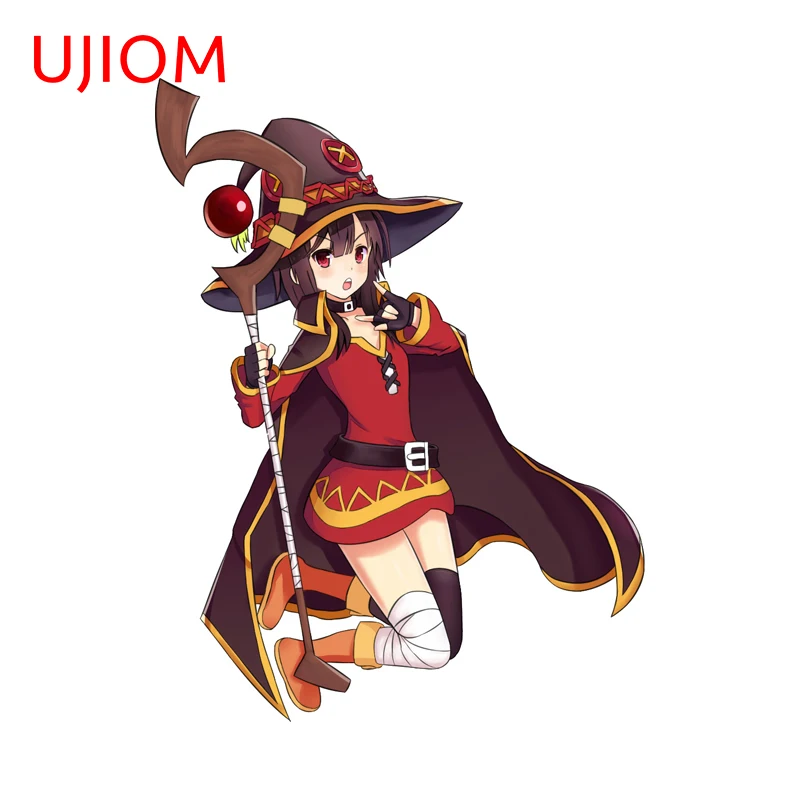 UJIOM Anime Megumin Wall Sticker Kawaii Scratch Resistant Vinyl Decal Waterproof Bathroom Mirror Interior Decoration Accessories