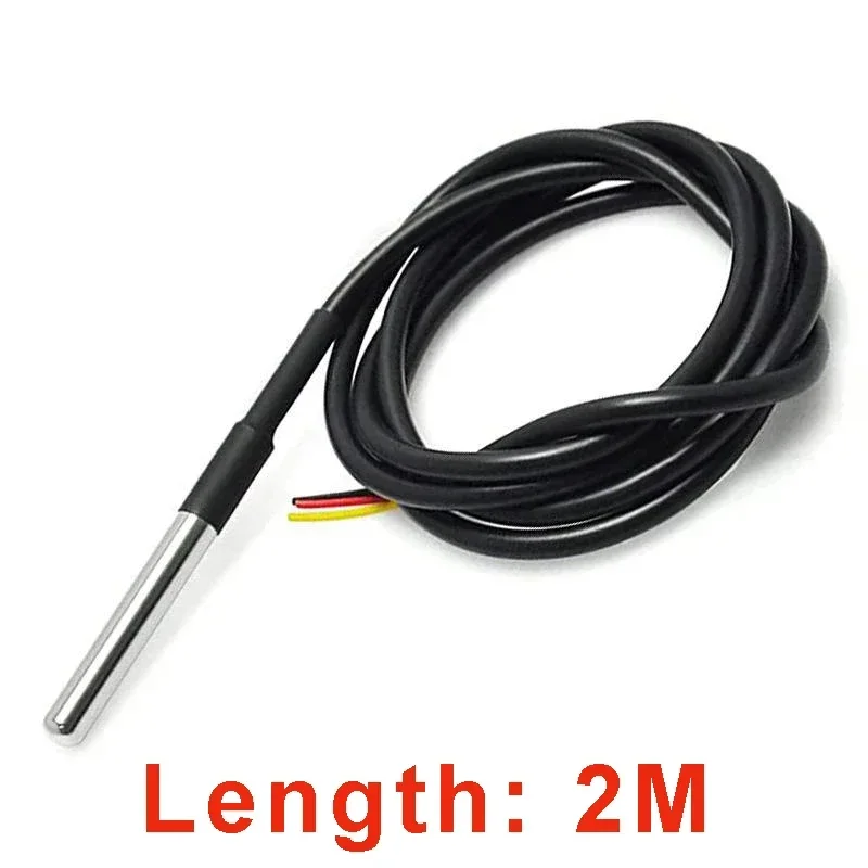 1-5 Meter DS18B20 Probe Temperature Sensor Stainless Steel Encapsulated Waterproof 18b20 Cable