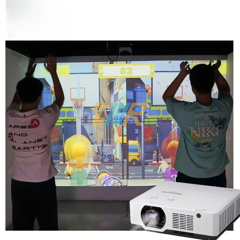 

Motion Sensor Running Game Interactive Kids Game System with Projector Portable Projector Interactive Games