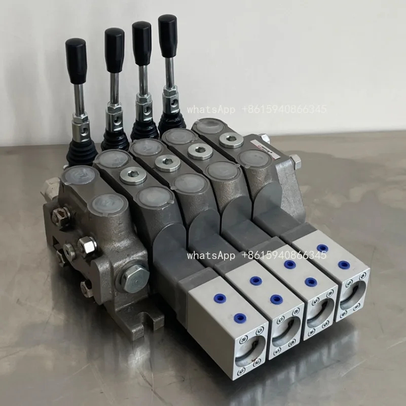 Manual pneumatic hydraulic multi-way directional valve