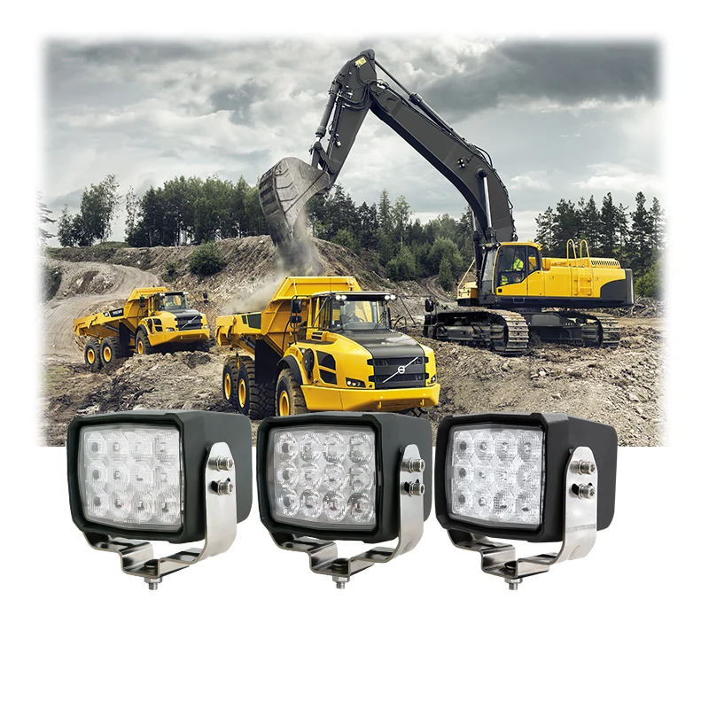 5 Inch 60W LED Work Light Triple Beam 12V 24V Thickened Work Lamp for Excavator Heavy Truck