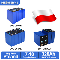 EU Stock EVE105AH 280AH 304AH 314AH Lifepo4 Rechargeable Battery Grade A New Lithium Batteries for Solar Power Storage VAT FREE
