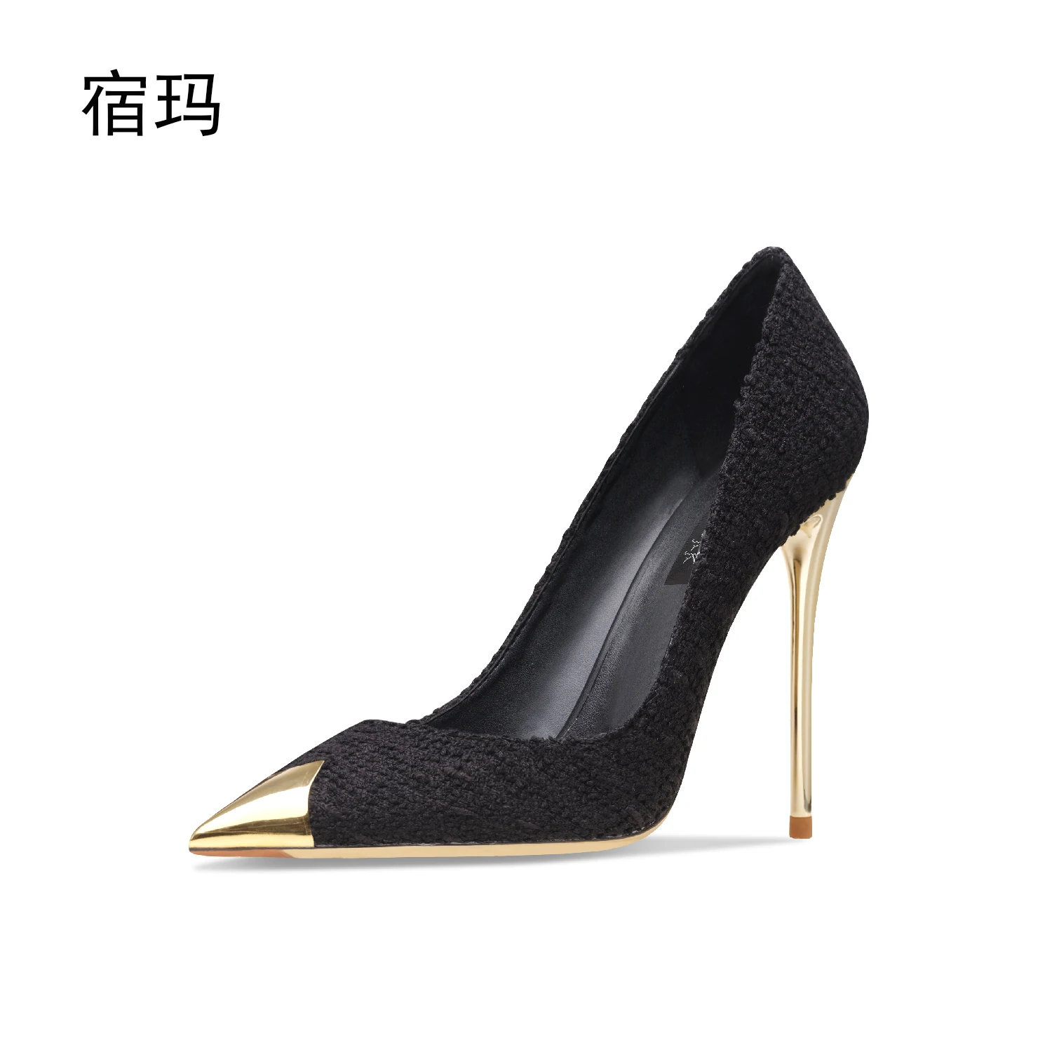 Women\'s Shoes 2024 Metal Decoration High Heels Casual OL Sexy Fashion Pumps Elegant Shoes Luxury Party Elegant Office Shoes 8cm