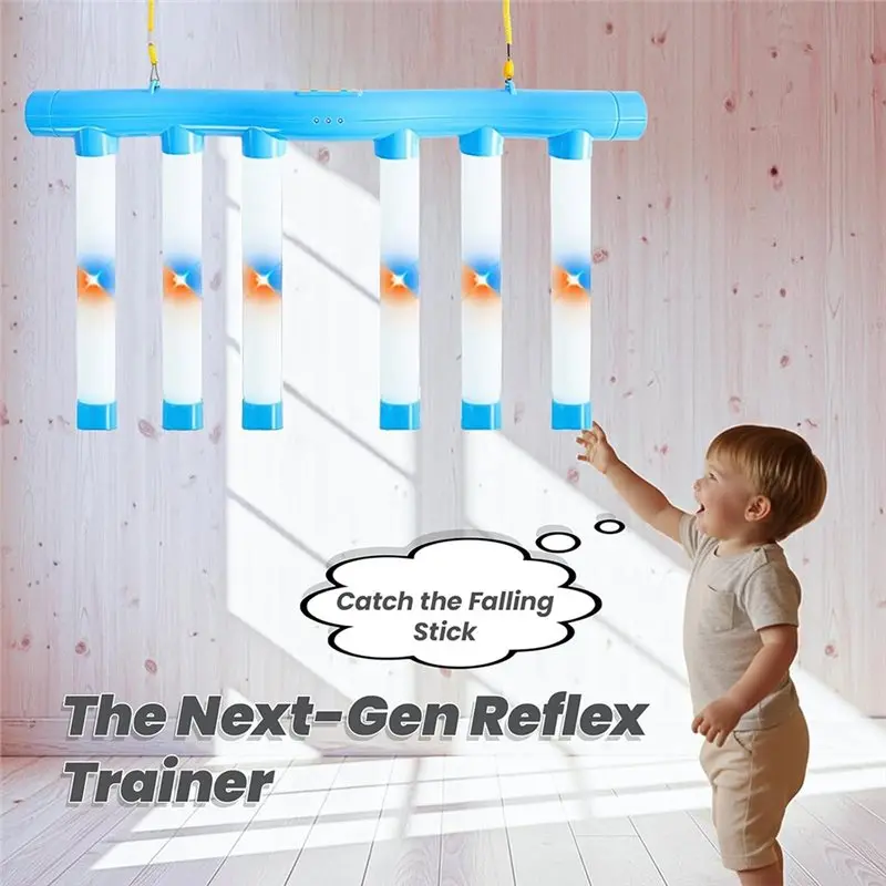 BEDW-Hand Eye Coordination Training Toy- Reflex Game, 3-Speed Adjustable Design With English Voice Prompts, Safe EVA Foam Grip