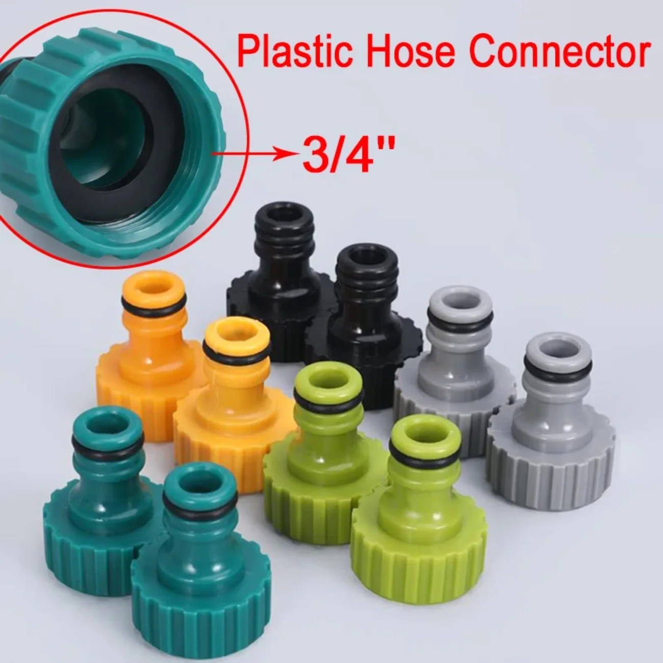 

Quick-Connect Garden Hose Fitting Set – Tool-Free Plastic Connectors for Watering, Car Washing, and Sprinkler Systems