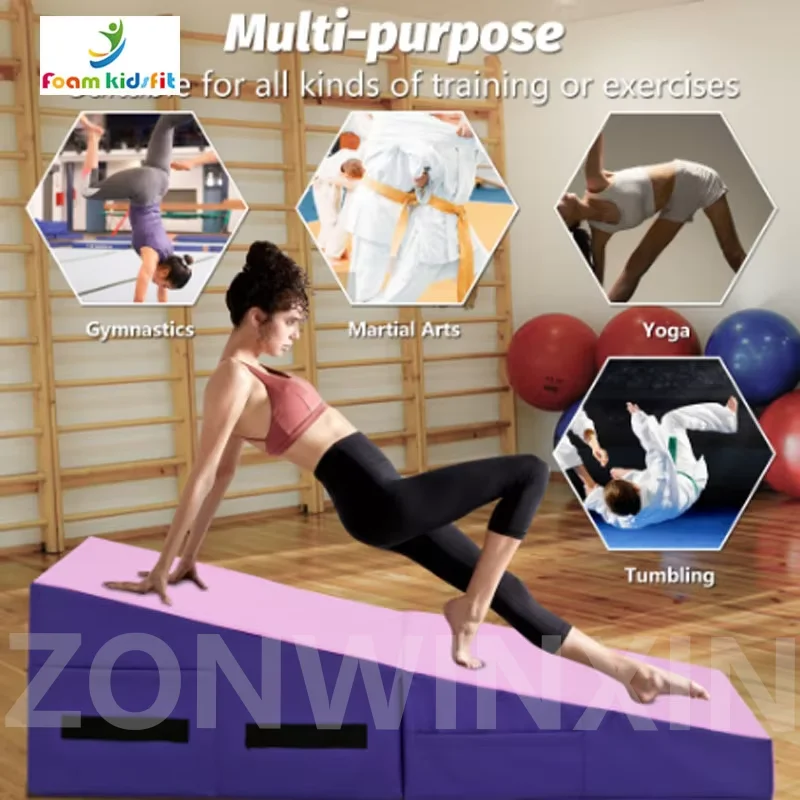 Factory Supply Customized Gymnastics Equipment Gymnastics Mat Incline Mat Tumbling Folding Gymnastic Tumbling Mat