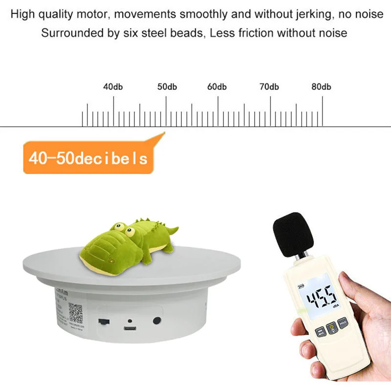 USB Electric Knob Speed 360 Degree Photography Turntable Rotating Display Stand Shooting Props for Video Vlog Products and Shows