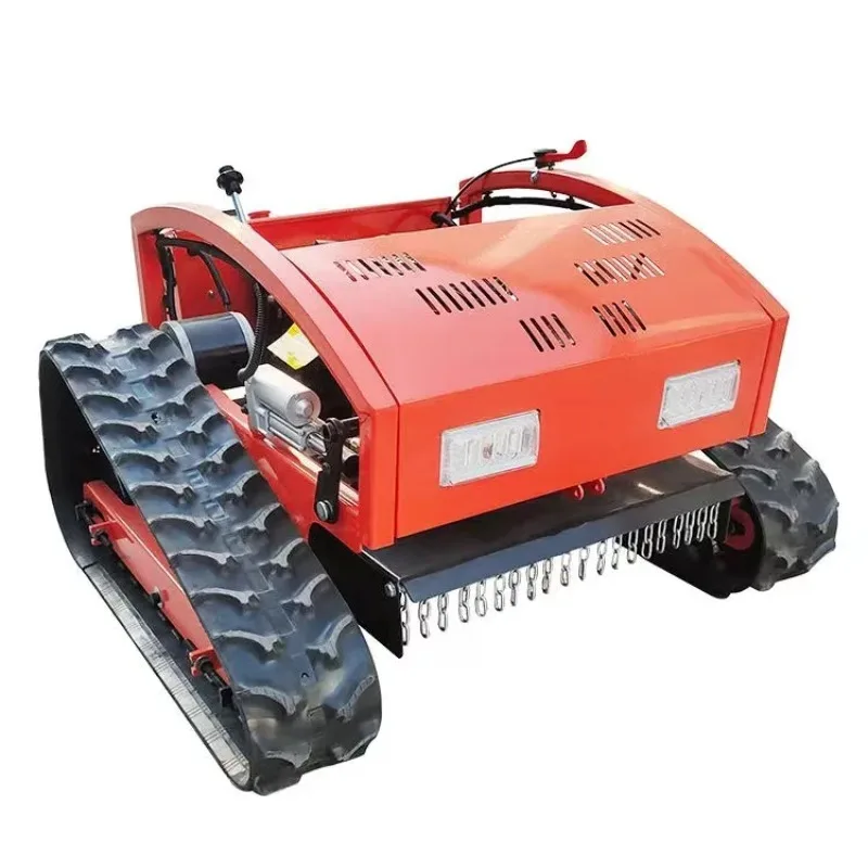 gasoline Crawler type remote control slope lawn mower, high-power crawler cutting tool lawn mower