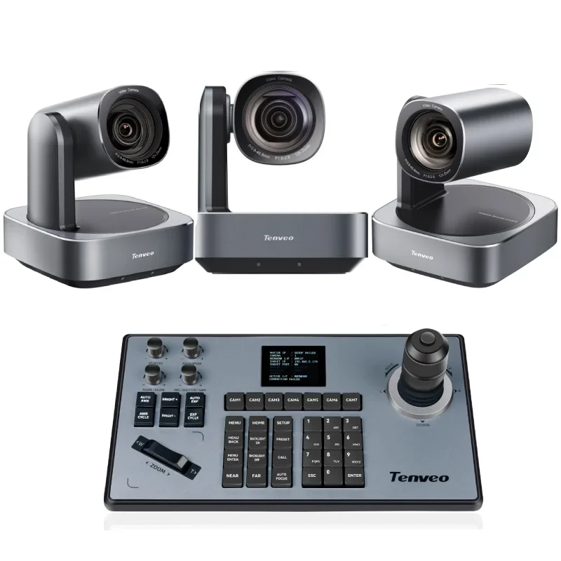 

All In One Video Conferencing Kit 3 Pcs 4k Ndi Cameras VL12U And 1 Ndi Keyboard Controller KB200