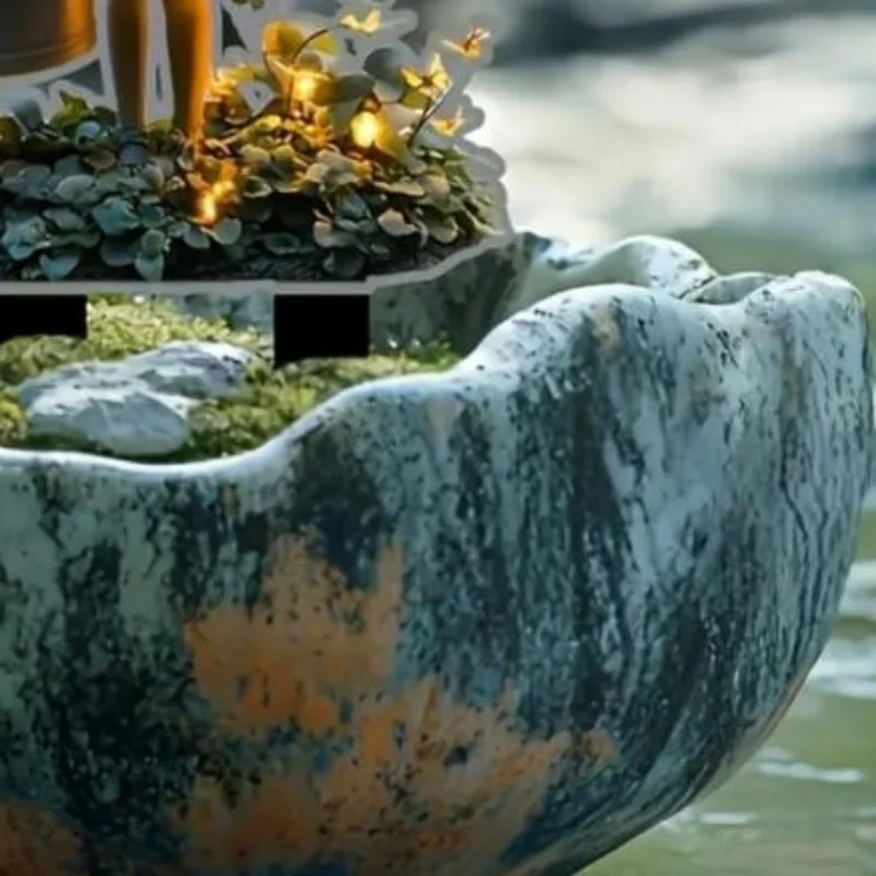 1Pc Elf Girl Watering Theme Garden Decoration Pile Outdoor Decoration Courtyard Decoration Festival Party Decoration Gift