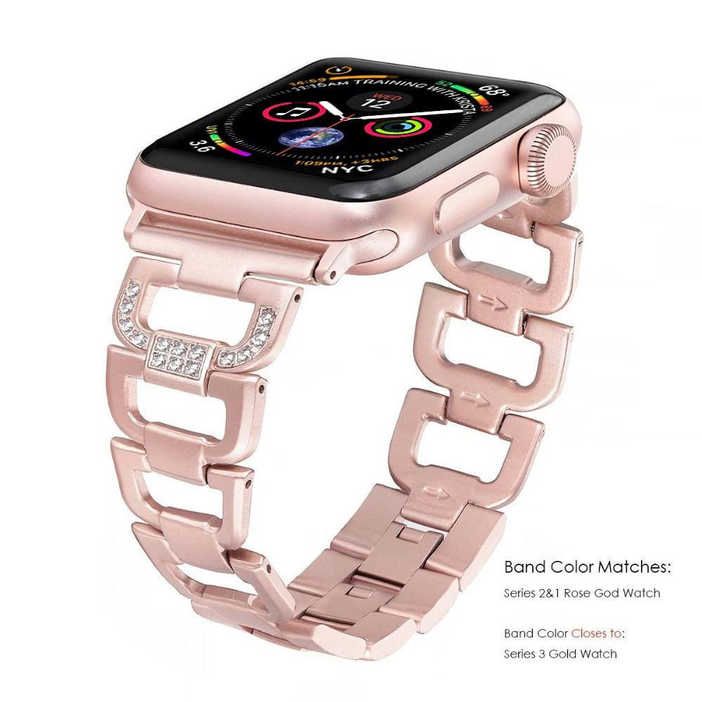 Link bracelet For Apple watch band 45mm 41mm 44mm/40mm correa iwatch series 7 6 5 4 3 42mm/38mm Stainless Steel strap wrist belt