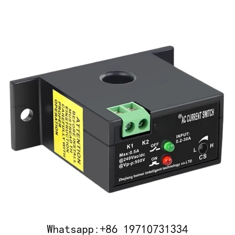 BEMA36K BEMG30 BEMA200 Self Powered AC Current Switch 0.2‑30A Adjustable Relay No Aux Power NO/NC Industrial Current Sensor