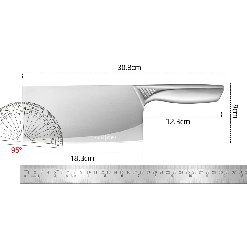 Chinese Kitchen Knives Set High Hardness Steel Chef's Cooking Knife Meat Cleaver Fruit Utility Chef Slicing Dicing Knife