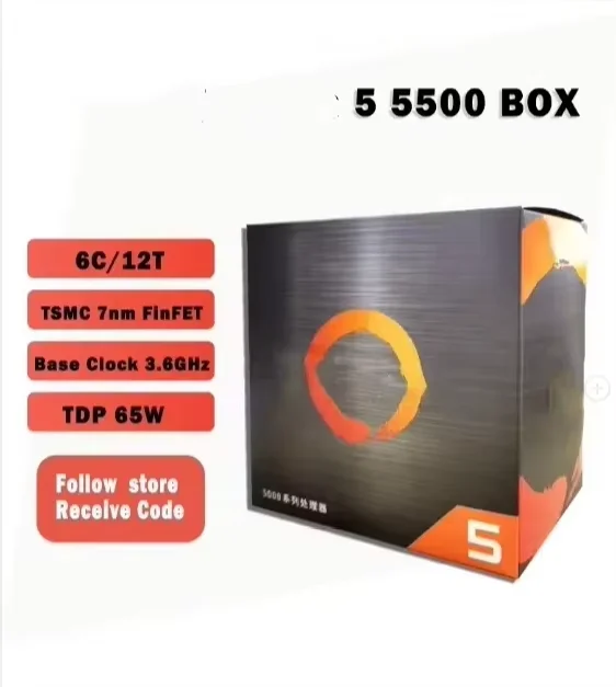 

New R5 5500 Box 3.6GHz 6 Core 12 Thread CPU Processor AM4 Socket with Fan Price including tax