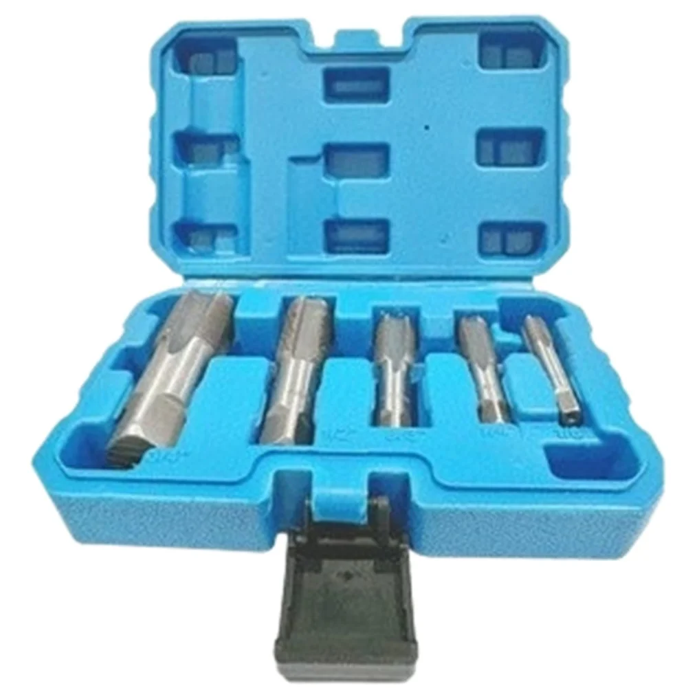 NPT for tap Set 5 Piece and 6 Piece Options Bearing for Steel Construction Color Coded Red Blue Titanium Cases for Pipe Repair