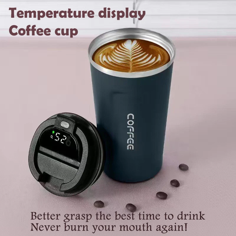 

380/510ml Stainless Portable Travel Mug Stainless Steel Smart Coffee Tumbler Thermos Cup with Intelligent Temperature Display