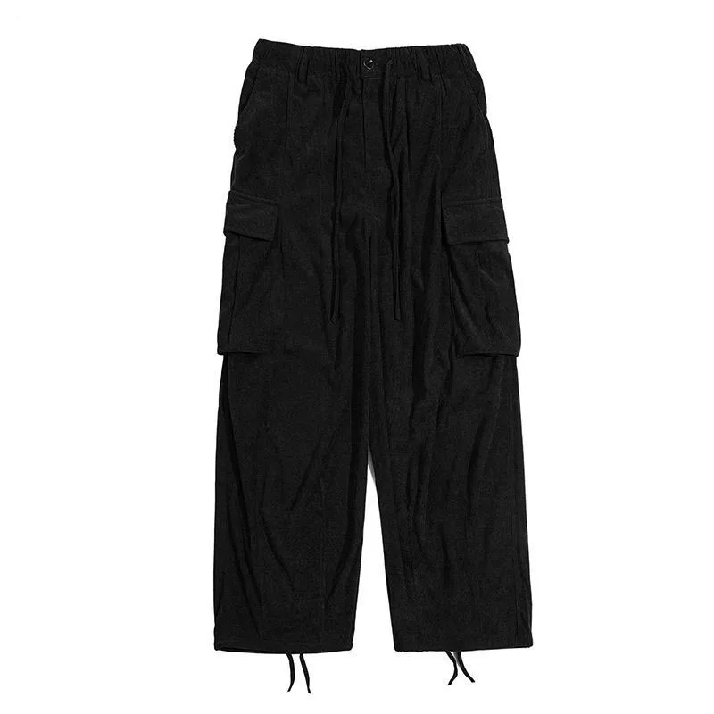 اليابانية خمر سروال قصير ، واسعة الساق ، متعددة جيب ، فضفاضة ، تنوعا كول Pants غير رسمية ، بدلة عمل ، موضة العلامة التجارية ، جديد ، الخريف والشتاء