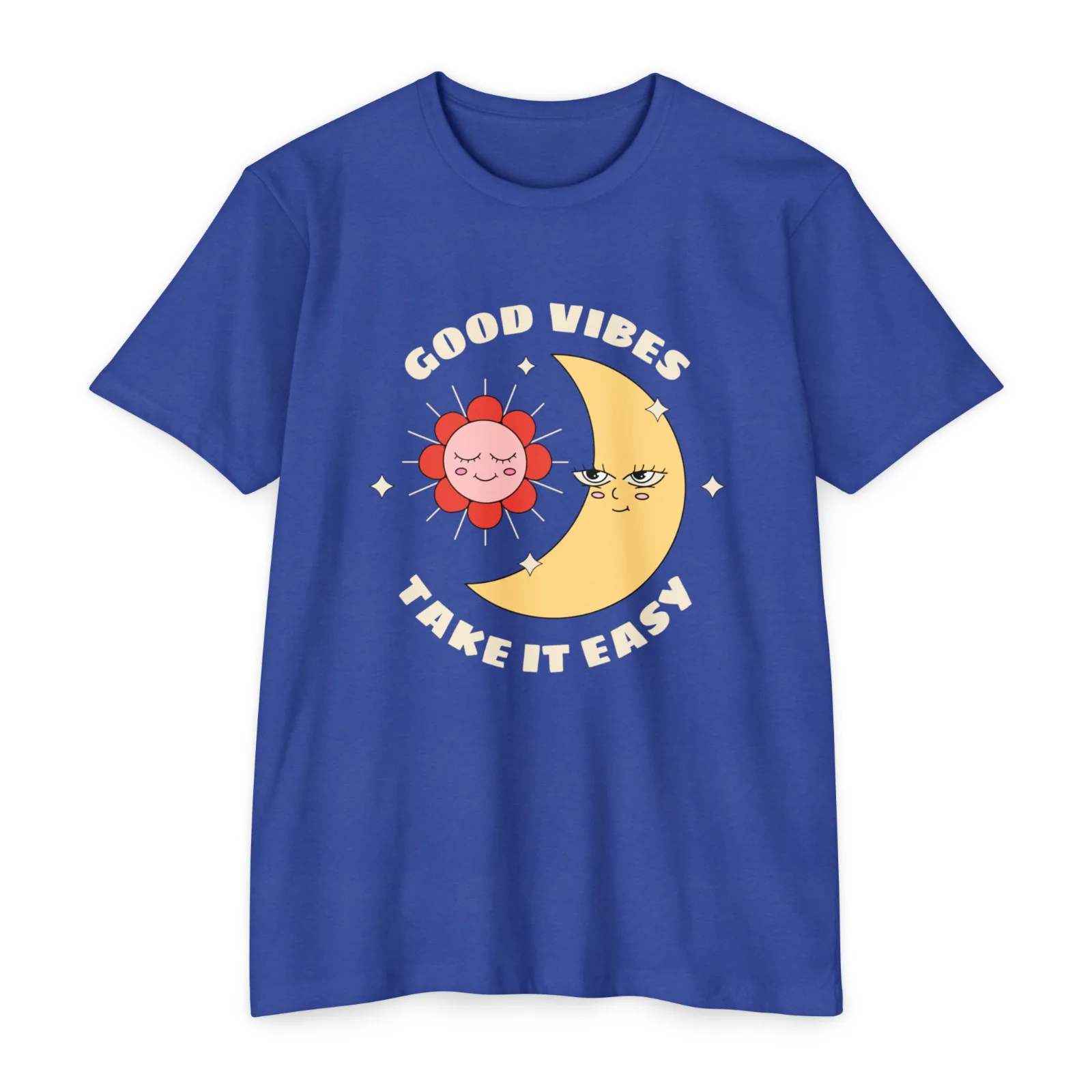 Good Vibes Take It Easy Sun And Moon Jubilant Couples Gift Unisex T-Shirt S-5XL