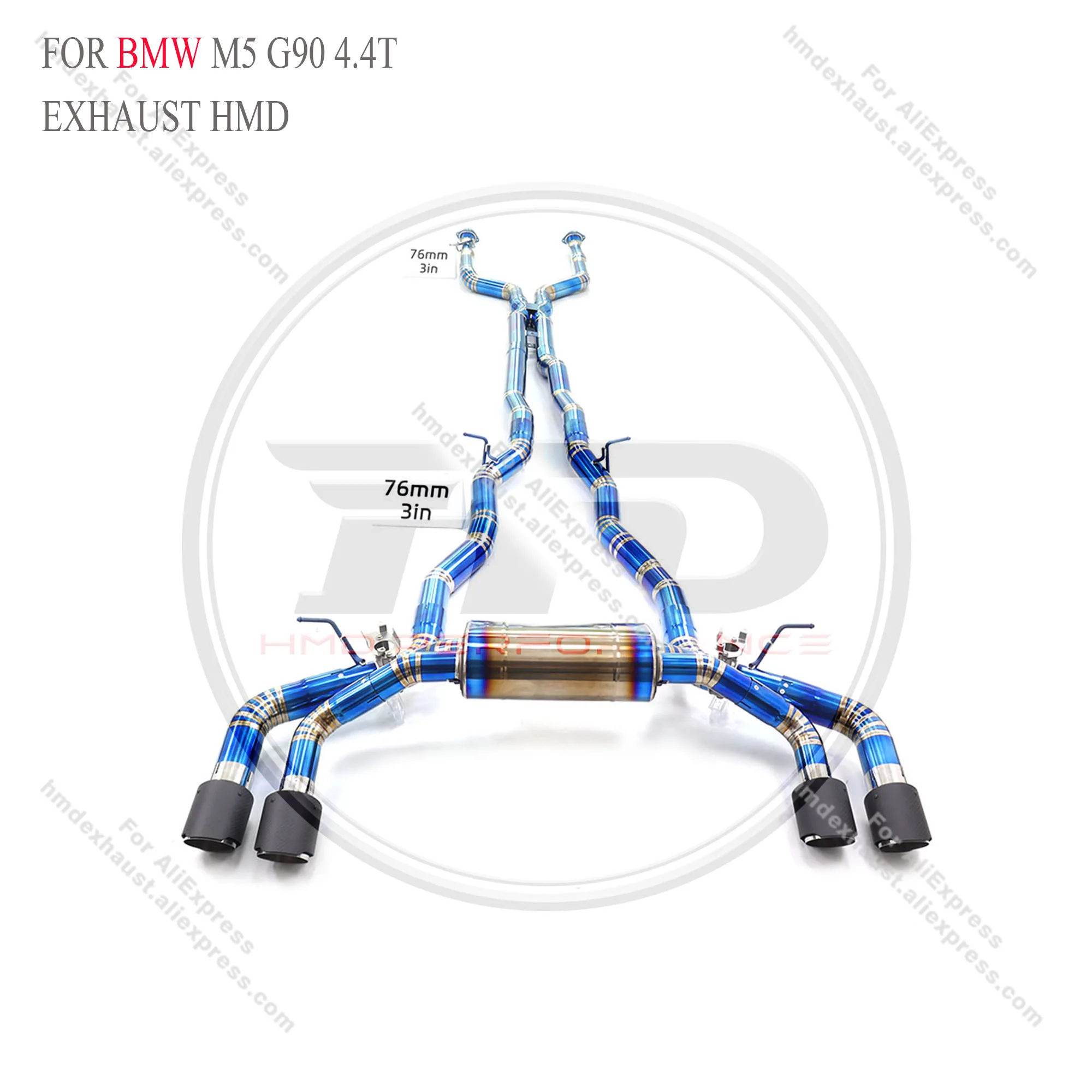 

HMD Titanium Exhaust System Performance Catback for BMW M5 G90 4.4T Engine Muffler With Valve