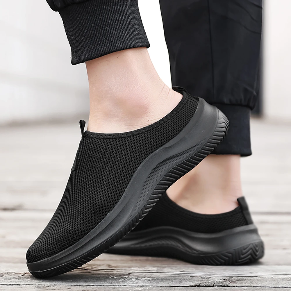 

Men Large Size Running Sneaker Wear-Resistant Casual Slip-On Shoes Soft Sole Flat Shoes for Adults Travel Walking Outgoing Play