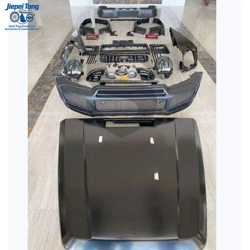 

Высококачественные автомобильные бамперы для G-Wagon W463, обновление до модели W464 B-стиль, с передним и задним бампером и решеткой радиатора