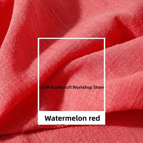 Natural Washed Linen Textile Multiple Colors Soft Wrinkle‑textured Fabric For Women Clothing Home Textile Sewing Craft Supply