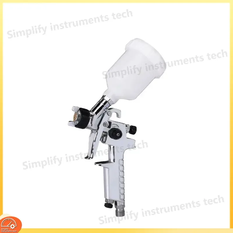 Mini HVLP Spray Gun Aluminum Airbrush Kit for Car Paint Touch Up Detailing Decoration Gravity Feed Nozzle Professional Tool