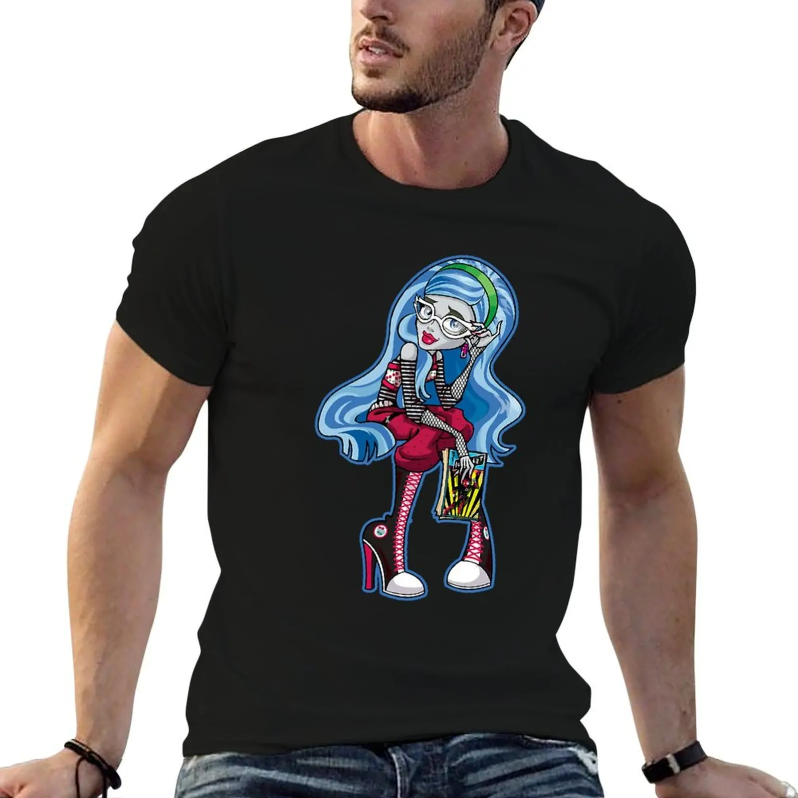 Camiseta con estampado GHOULIA YELPS, camisetas para hombre, paquete de camisetas blancas, camisetas de diseñador para hombre, camisetas gráficas